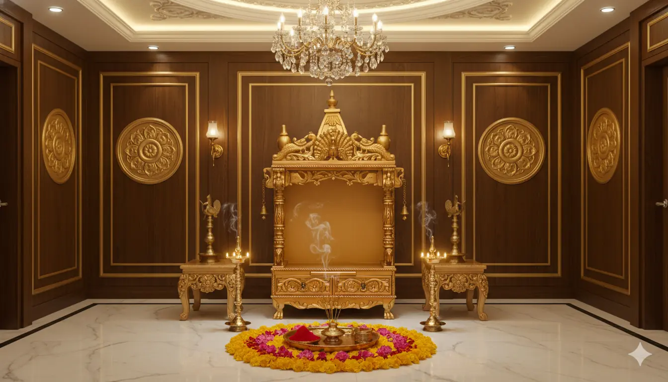 Open Temple Design, Pooja Mandir with Video