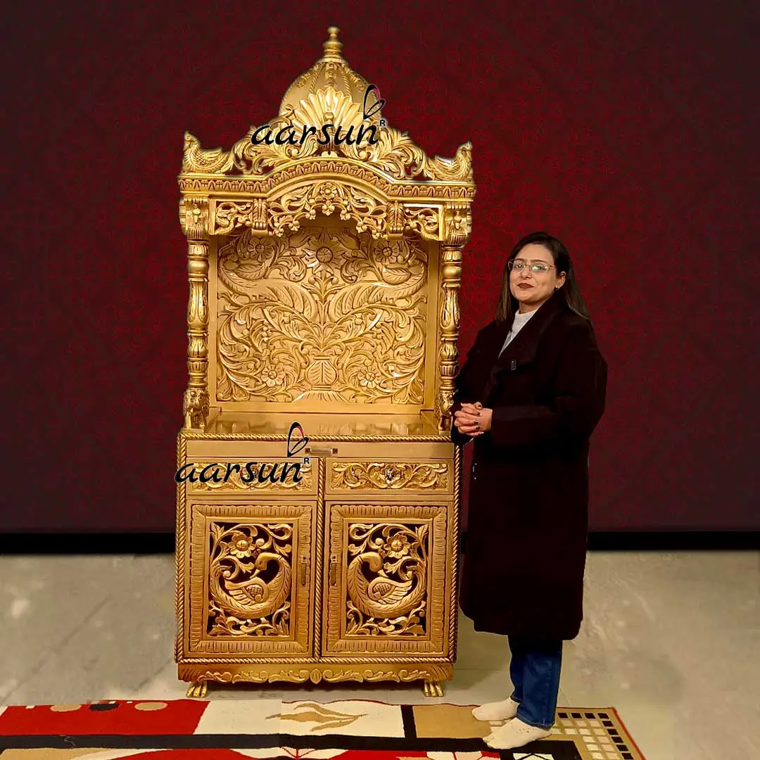 Pooja Mandir latest design in Teak YT-738 View 5