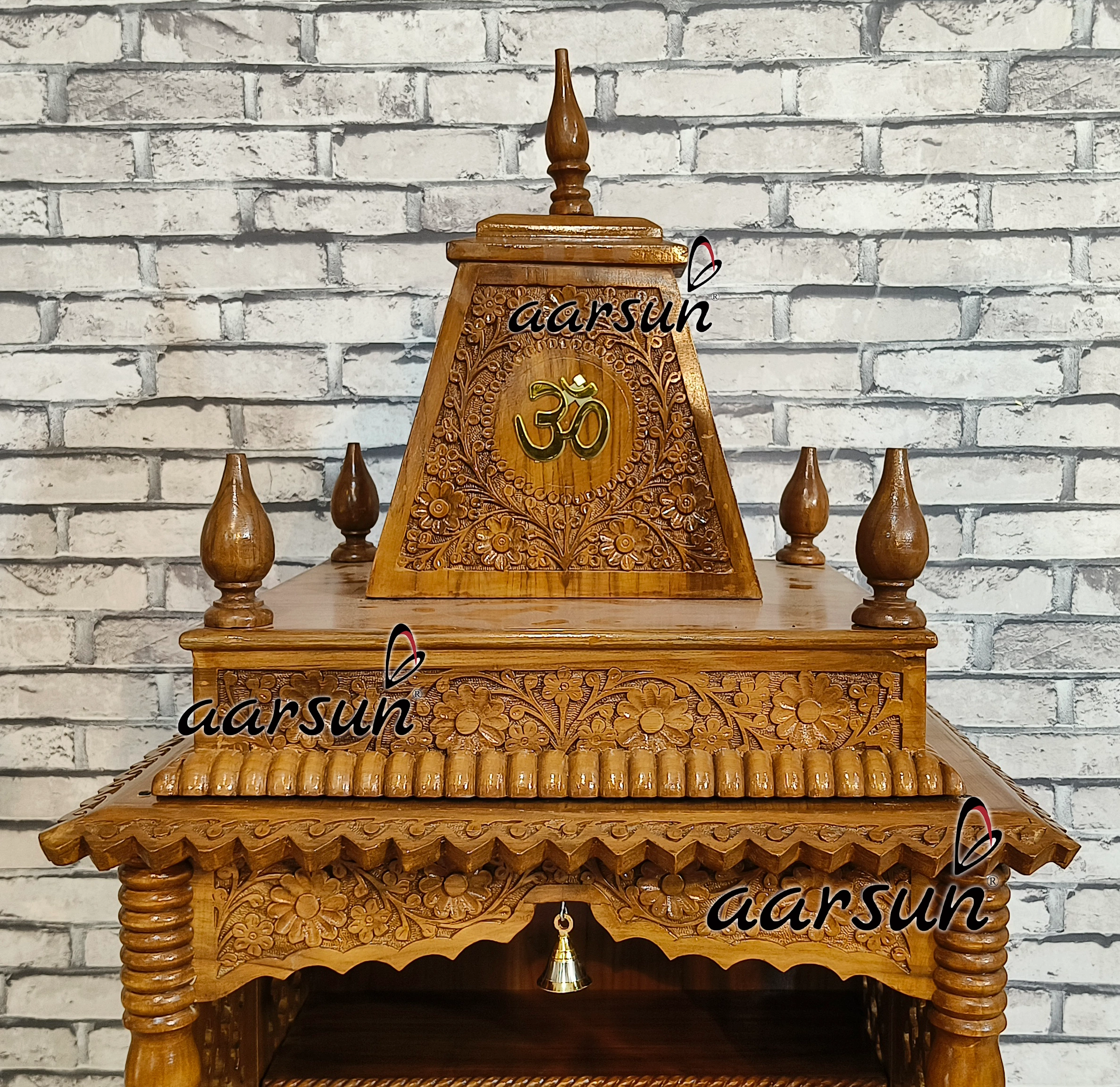 Small Hand Carved Temple View 2