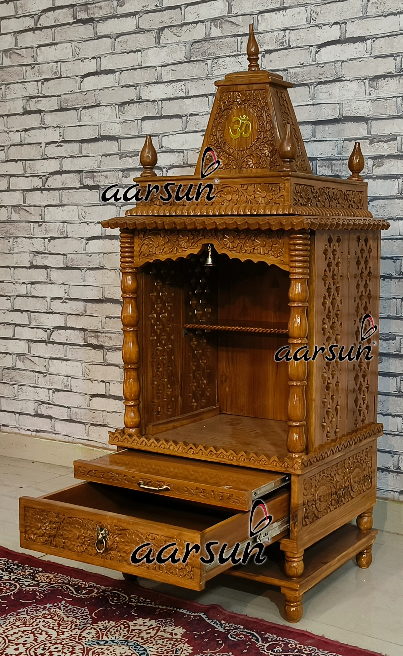 Small Hand Carved Temple View 4