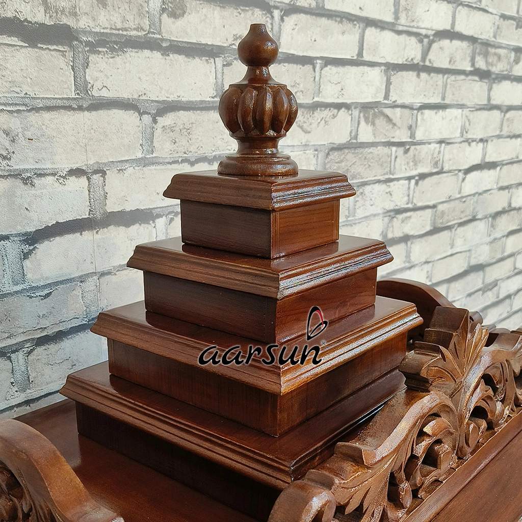 Small Handcrafted Pooja Mandir Design View 6