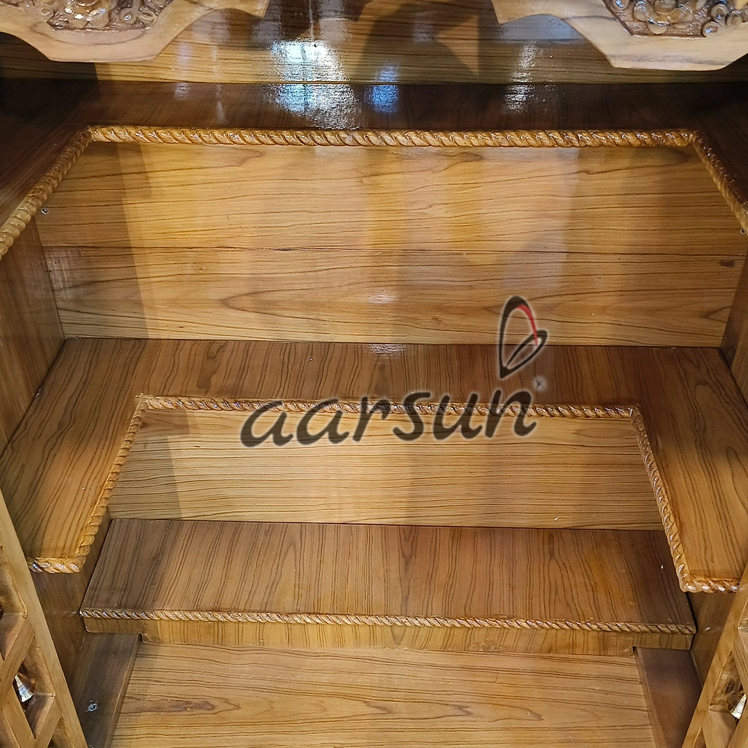 Tamil Mandir Design With Deities and Tamil OM View 9