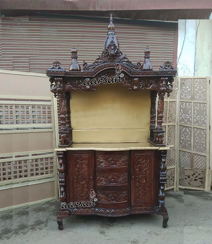 Teak Wood Designer Temple YT-74 View 3