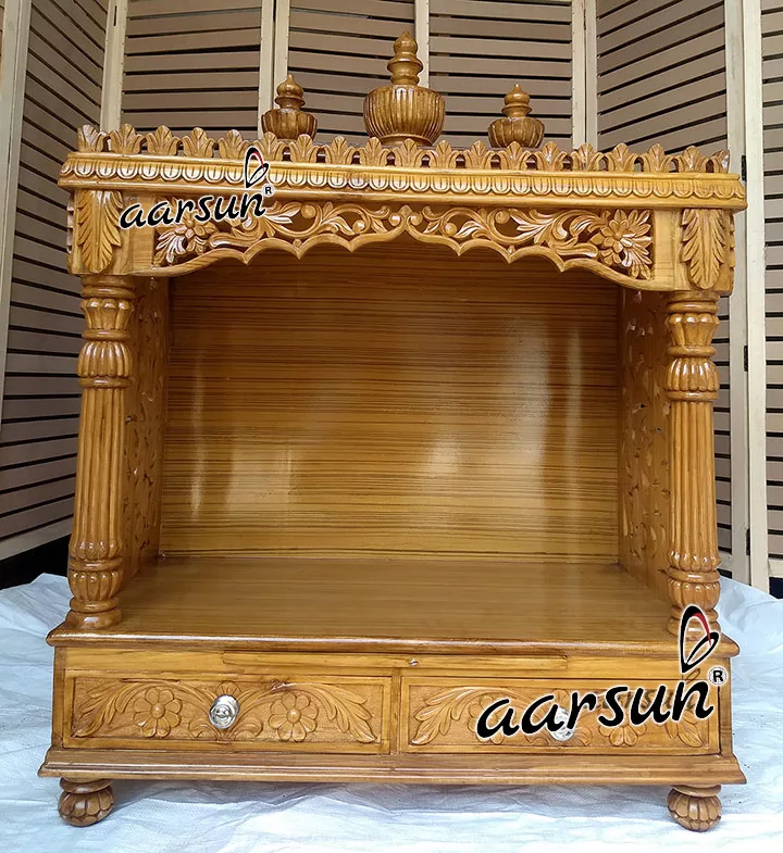 Teak Wood Pooja Mandir YT-41 View 2