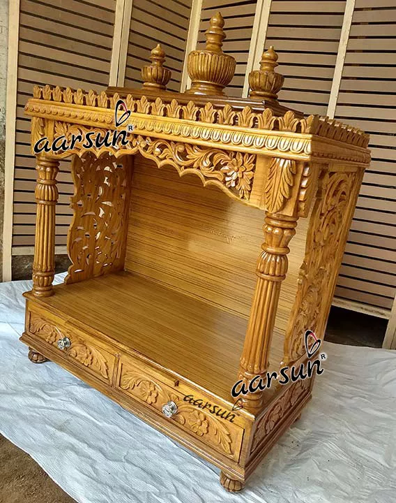 Teak Wood Pooja Mandir YT-41 View 3