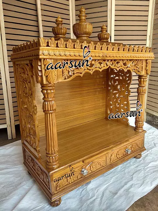 Teak Wood Pooja Mandir YT-41 View 4
