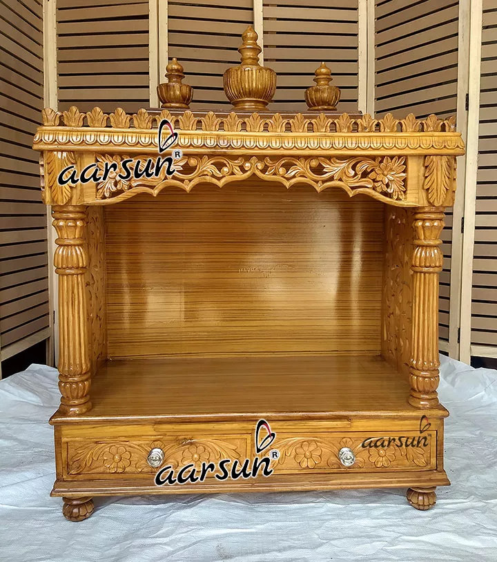 Teak Wood Pooja Mandir YT-41 View 5