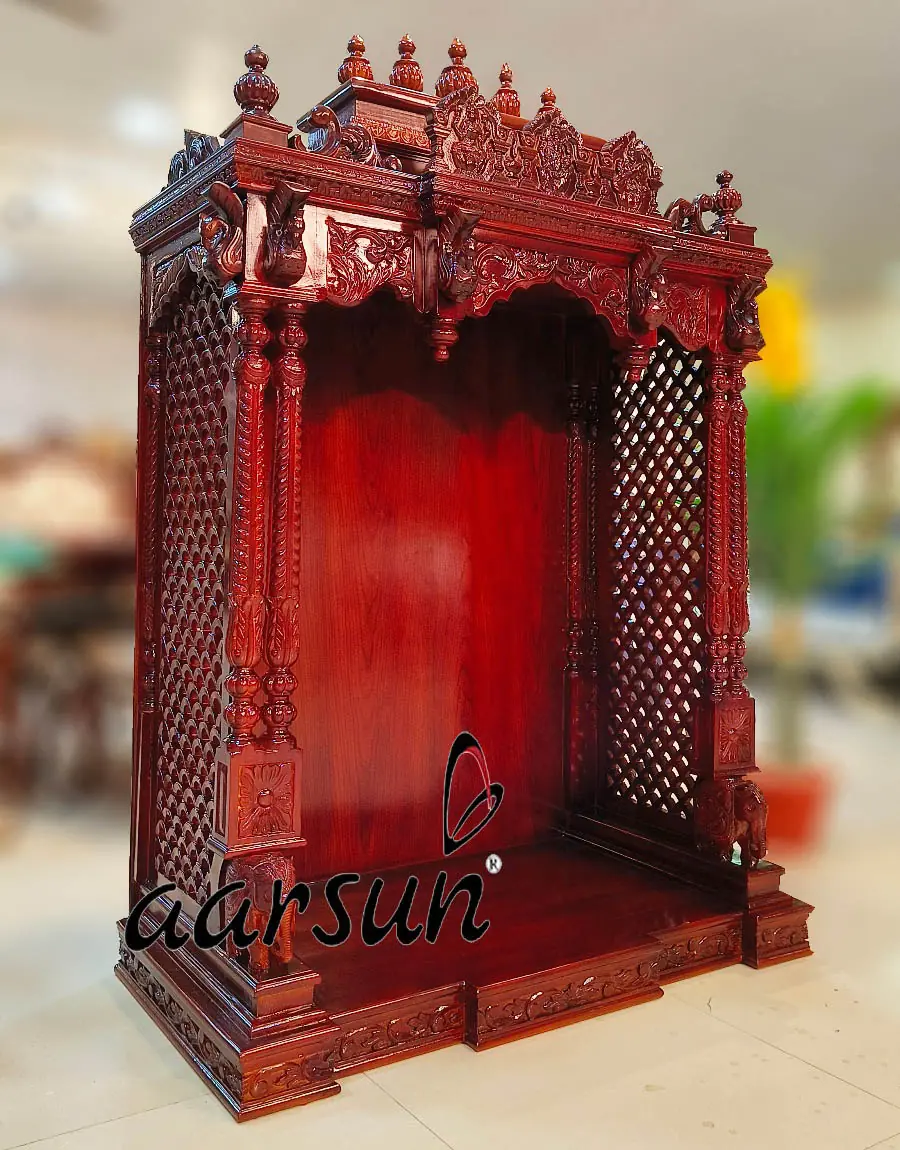 Teak Wood Temple with Light Walnut Polish NT-006 View 2