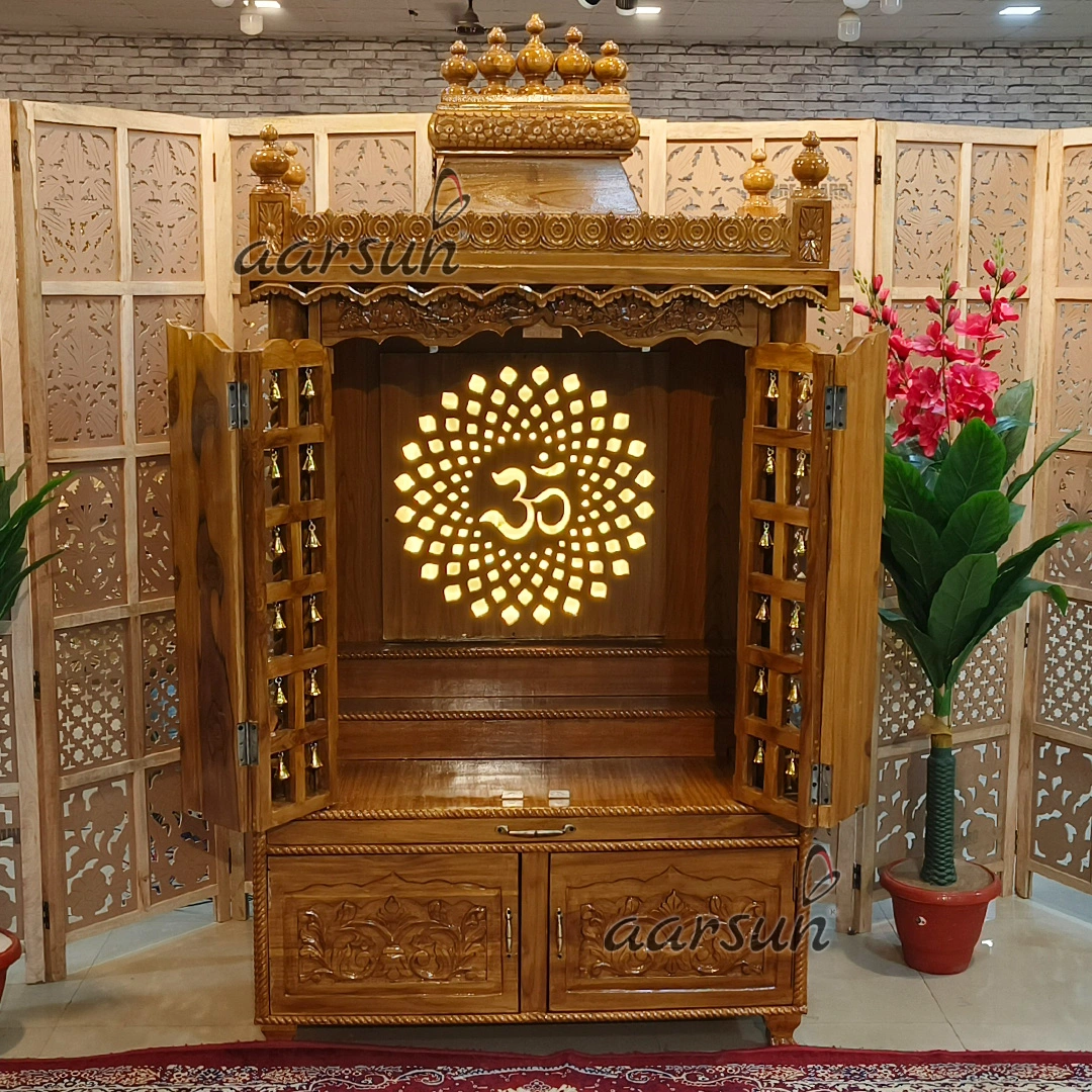 Traditional South Indian Mandir with Intricate Hand Carving View 12