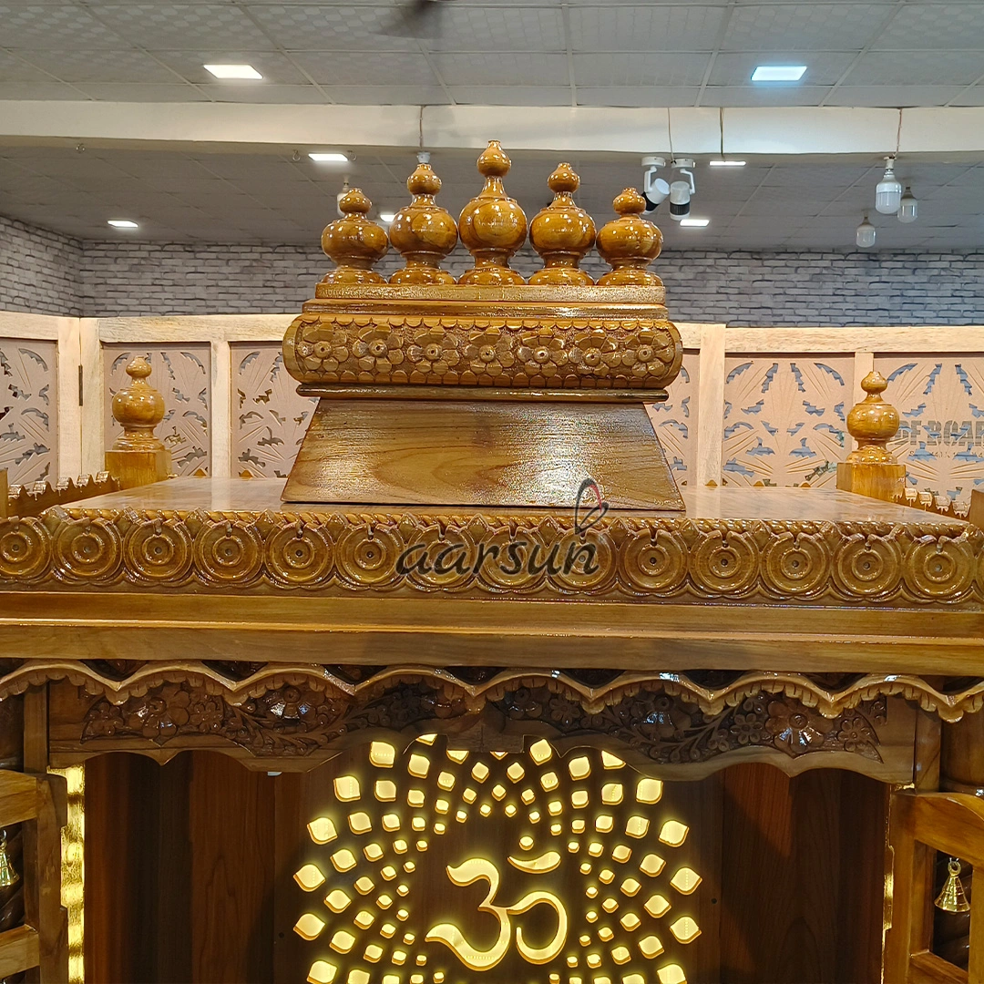 Traditional South Indian Mandir with Intricate Hand Carving View 7