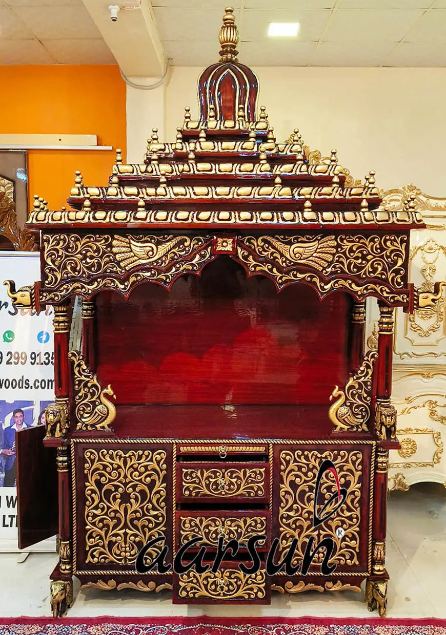 Triple Shade Mandir with Unique Gopuram NT-007 View 2