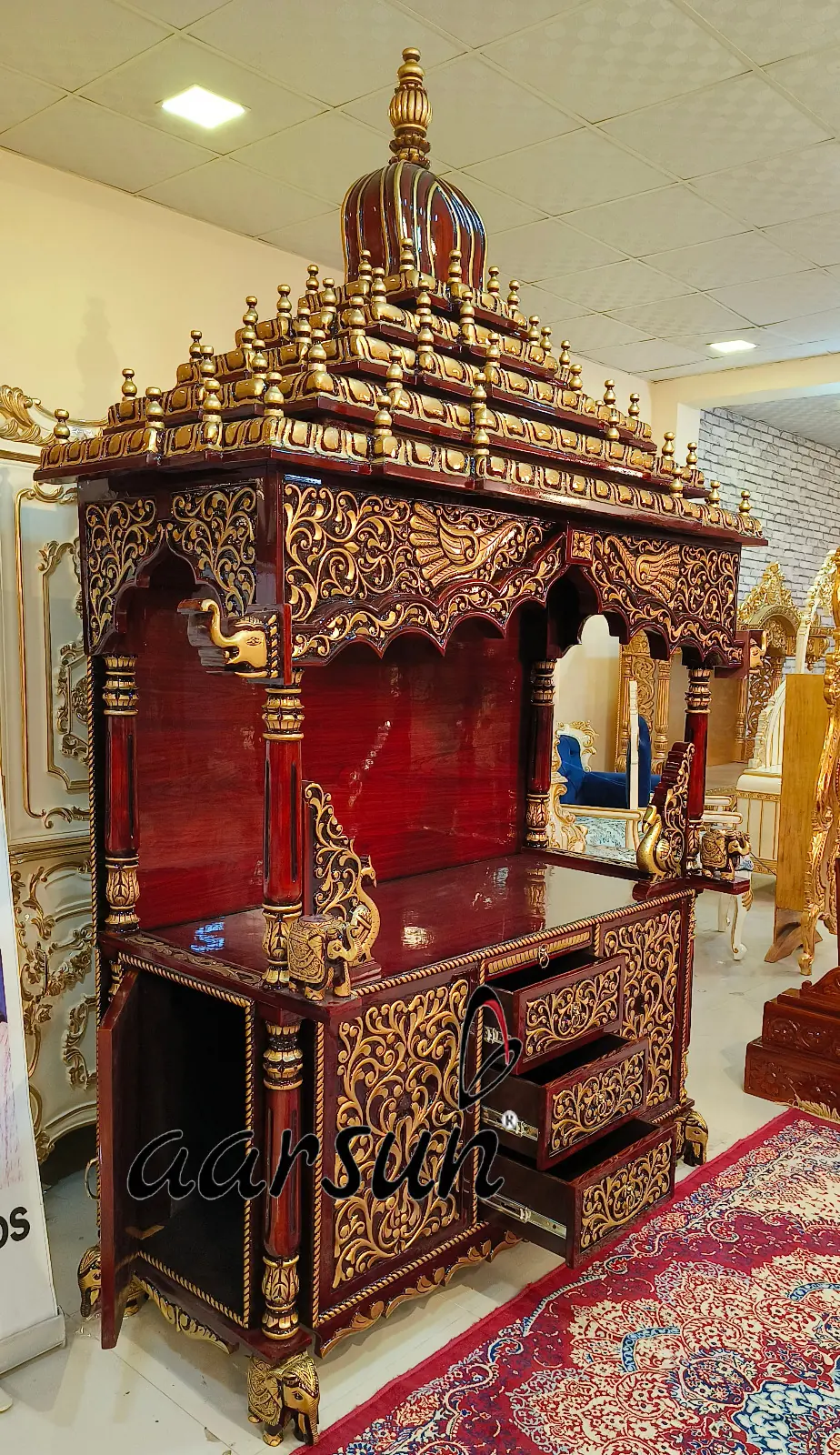 Triple Shade Mandir with Unique Gopuram NT-007 View 4