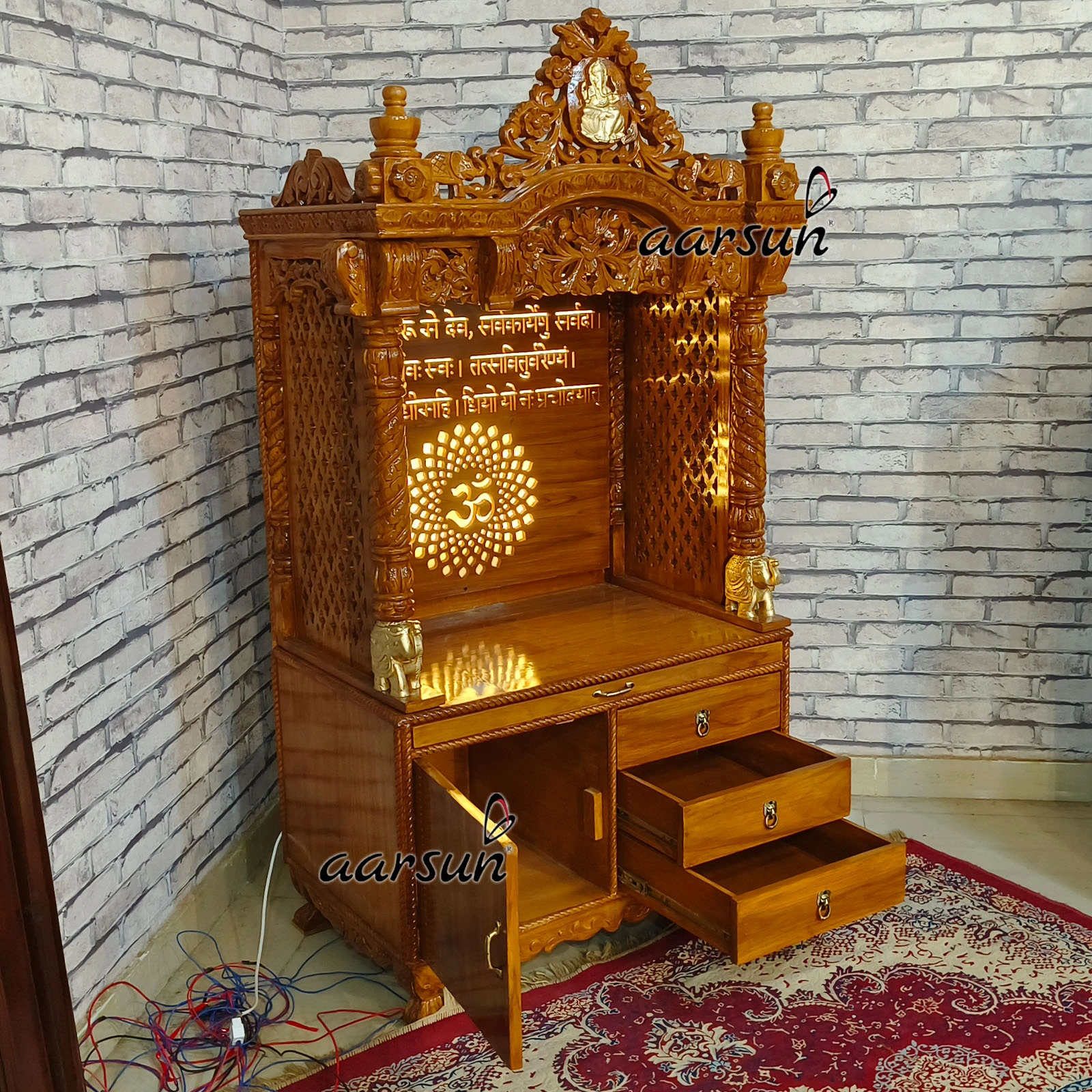 Wooden Ganesh ji Temple Design View 4