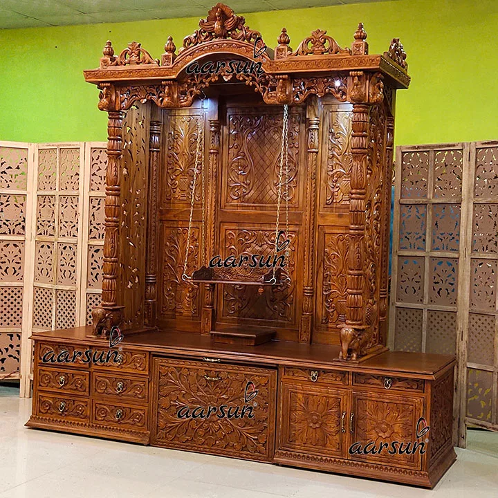 Vastu Compliant Wooden Temples at Home Puja Ghar YT-483 View 2