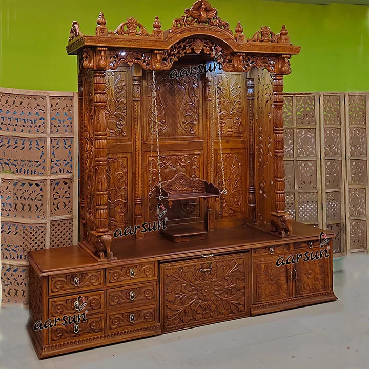 Vastu Compliant Wooden Temples at Home Puja Ghar YT-483 View 3