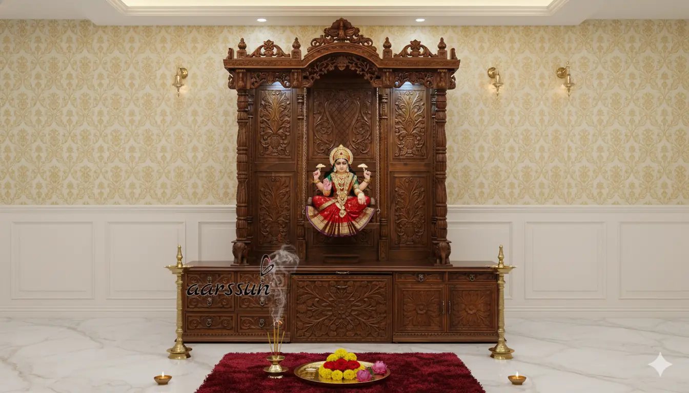 Vastu Compliant Wooden Temples at Home Puja Ghar YT-483