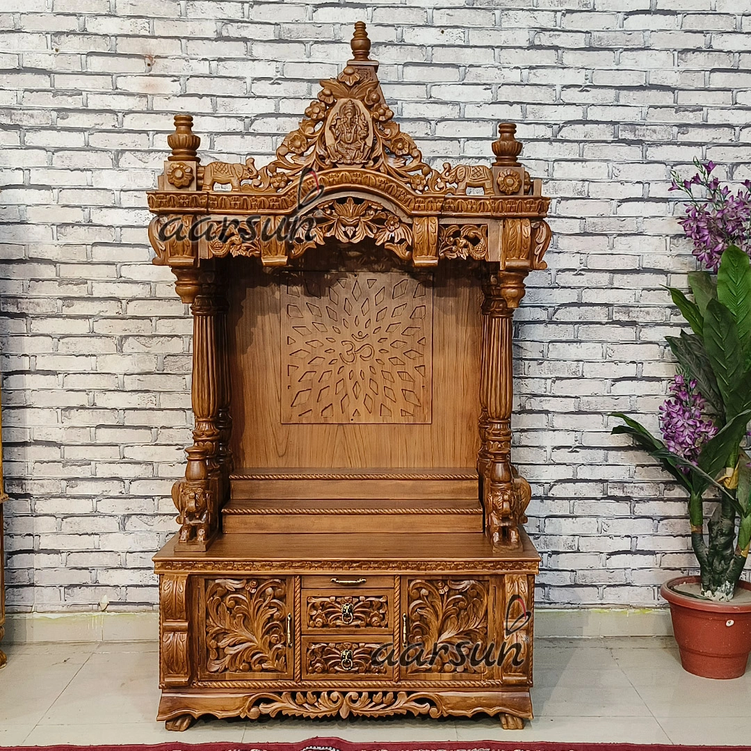 Wooden Mandir (Devghar) For Divine Pooja Mandir View 2