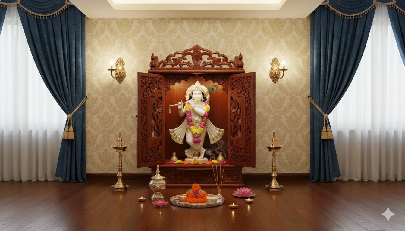 Elephant Carved Door design Mandir - Sheesham NTMPL-0121