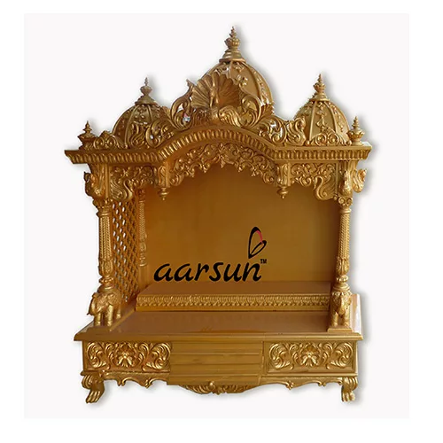 Wooden Mandir for Home - Office MNDR 0100 View 2