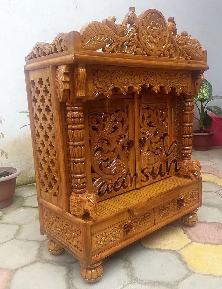 Peacock Carving Temple MNDR-0006 View 2