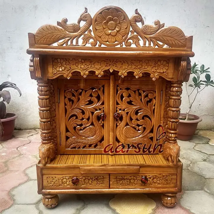 Peacock Carving Temple MNDR-0006 View 5