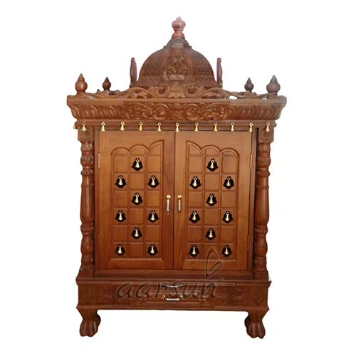 Wooden Prayer Pooja Cabinet MNDR-0104 View 2