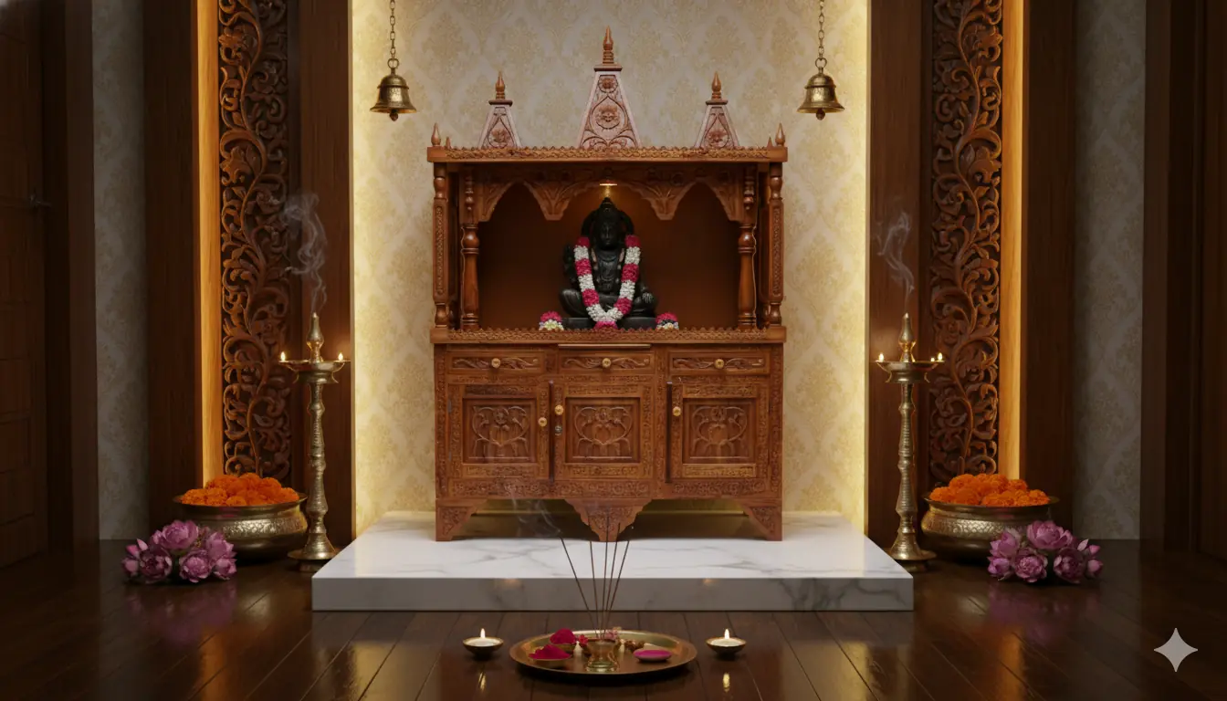 Wooden Puja Mandir / Temple MNDR-0036