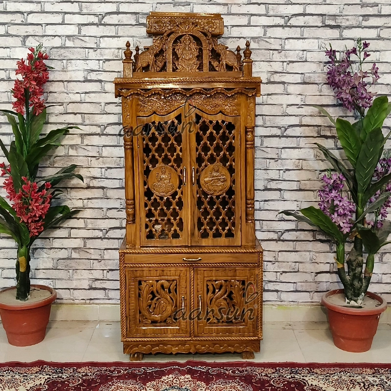 Wooden Shubh Maa Lakshmi ji-Saraswati ji Puja Mandir View 8