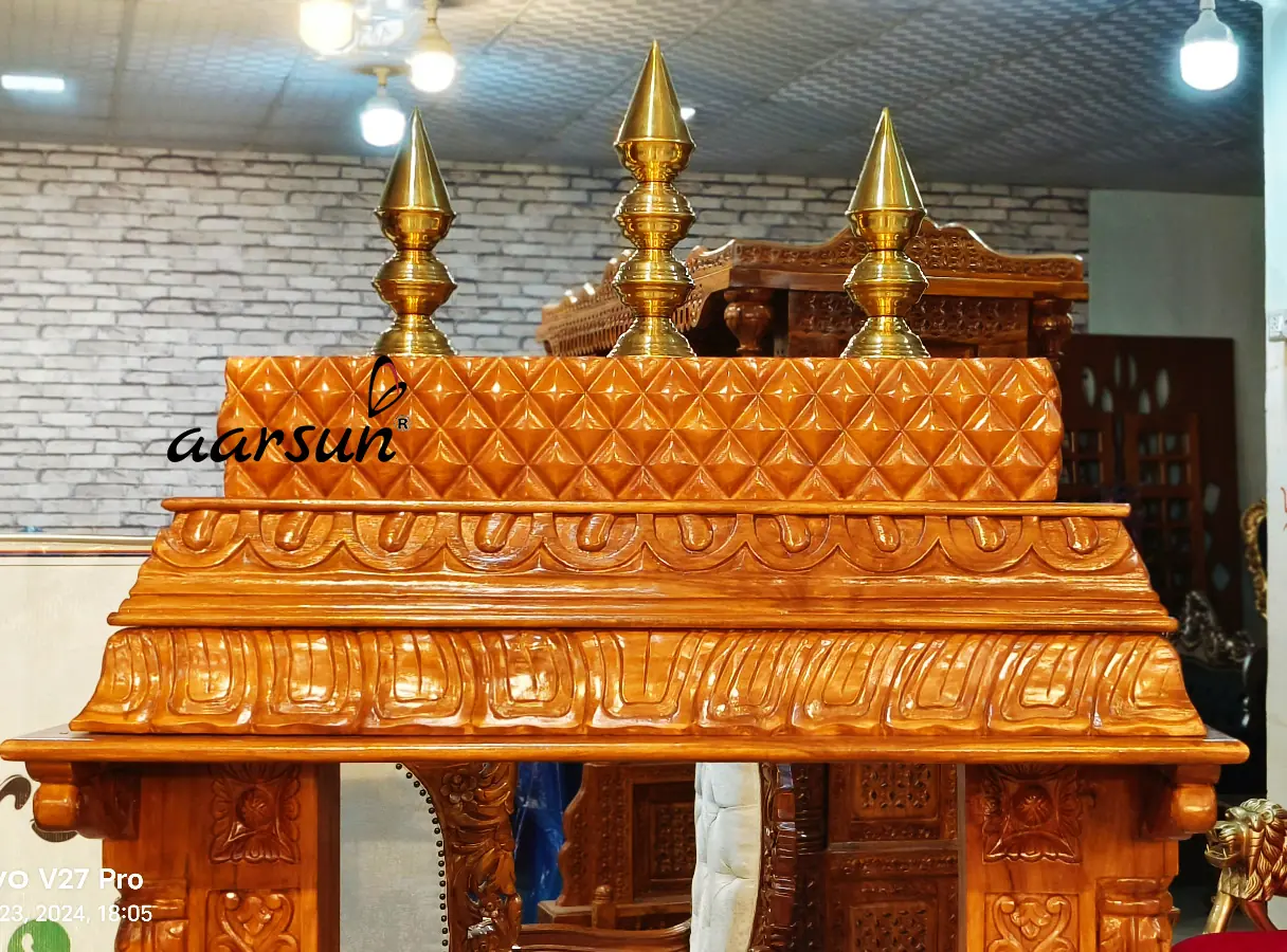 Wooden Temple in Frame Design View 2