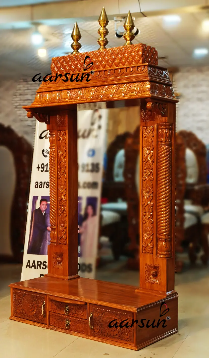 Wooden Temple in Frame Design View 3