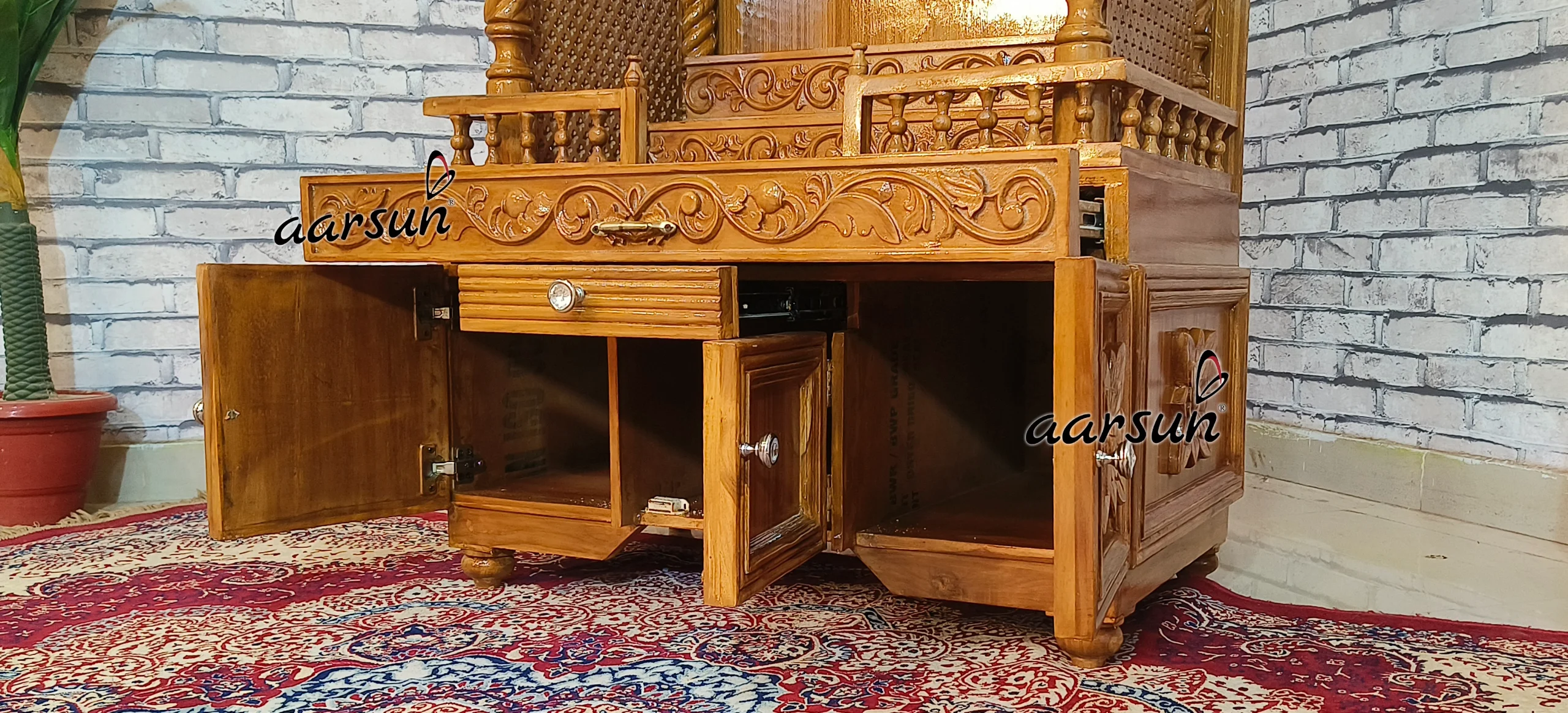 Wooden Temple in Luxurious Finish View 5