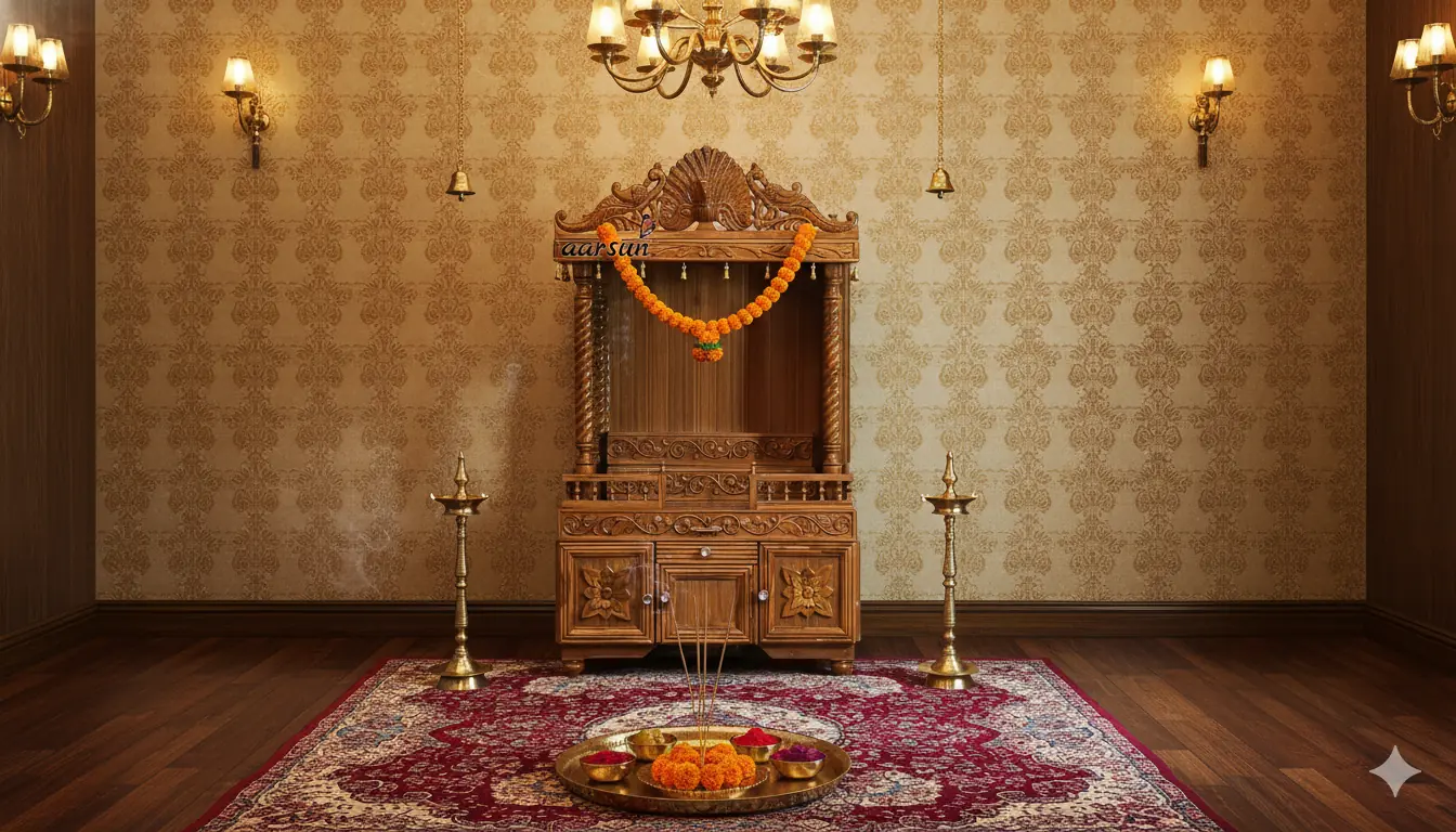 Wooden Temple in Luxurious Finish