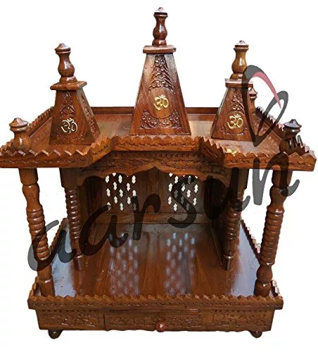 Handmade Wooden Temple in Sheesham MNDR-7254 View 4