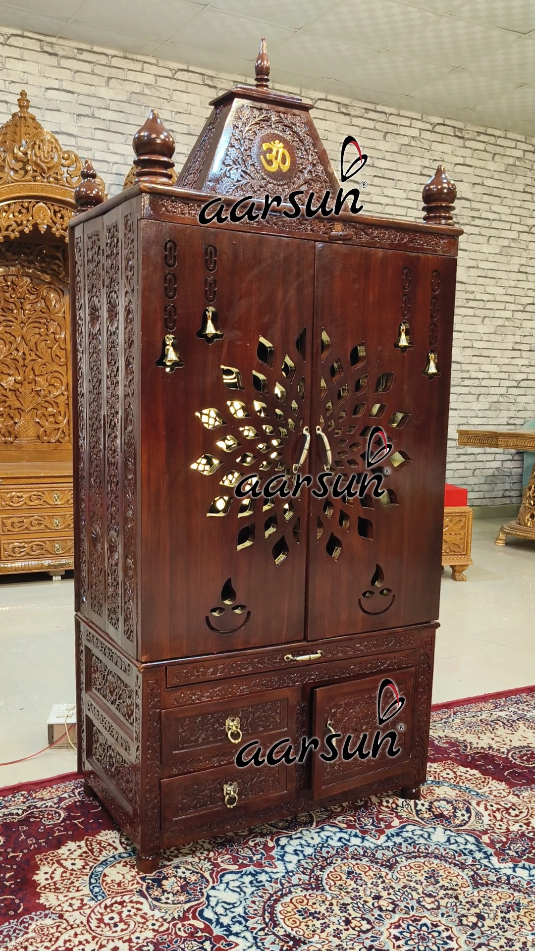 Wooden Temple with LED Light View 5